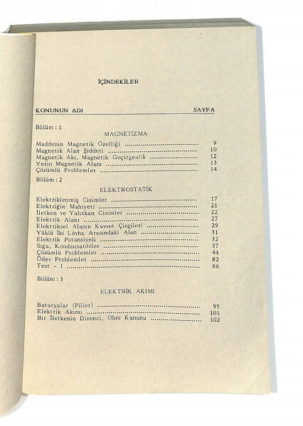 1980's Lise 2.Sınıf Fizik Kitabı *Çözümlü Örnekler Ve Açıklamalar* NDR99788 - 2