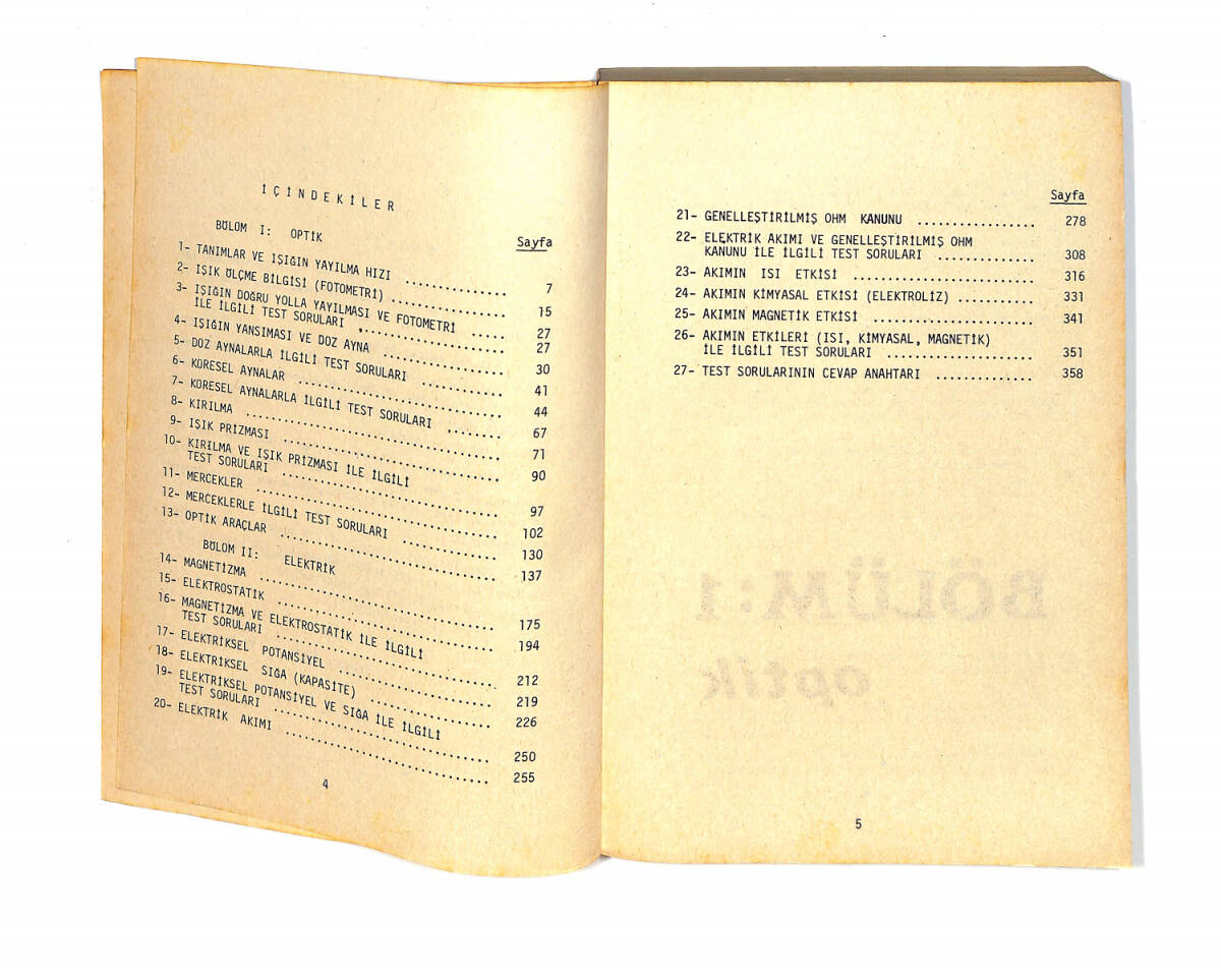 1980's Lise 2.Sınıf Fizik Kitabı *Örnek Çözümler Ve Açıklamalar* NDR99767 - 2