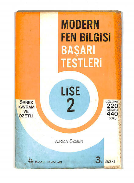 1980's Lise 2.Sınıf Modern Fen Bilgisi Başarı Testleri Kitabı *Çözümlü 220 Cevaplı 440 Soru* NDR99796 - 1