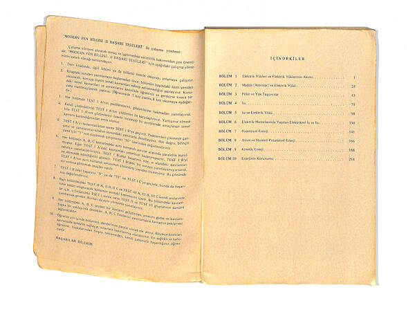 1980's Lise 2.Sınıf Modern Fen Bilgisi Başarı Testleri Kitabı *Çözümlü 220 Cevaplı 440 Soru* NDR99796 - 2