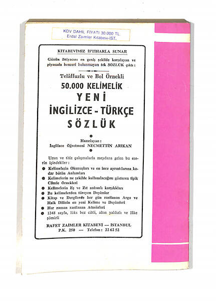1980's Lise 2.Sınıf Türkçe Karşılıklarıyle Herkes İçin Yardımcı İngilizce Dersleri Kitabı NDR99811 - 3