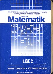 1980's Lise 2.Sınıf Üniversite Adayları İçin İki Aşamalı Sınava Yönelik Konu Açıklamalı Örnek Çözümlü Modern Matematik Kitabı NDR102082 - Gökçekoleksiyon