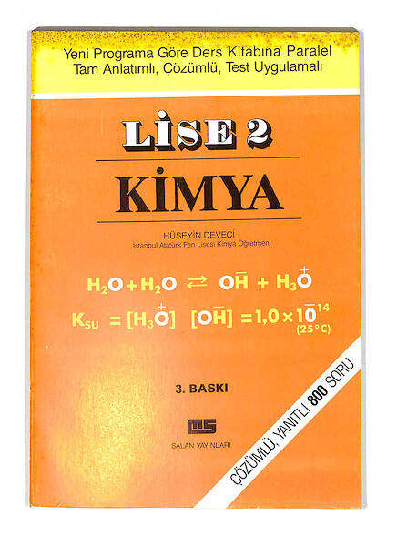 1980's Lise 2.Sınıf Yeni Programa Göre Ders Kitabına Paralel Tam Anlatımlı,Çözümlü,Test Uygulamalı Kimya Kitabı NDR99766 - 1