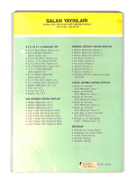 1980's Lise 2.Sınıf Yeni Programe Göre Tam Anlatımlı,Test Uygulamalı,Çözümlü Fizik Kitabı NDR99792 - 3