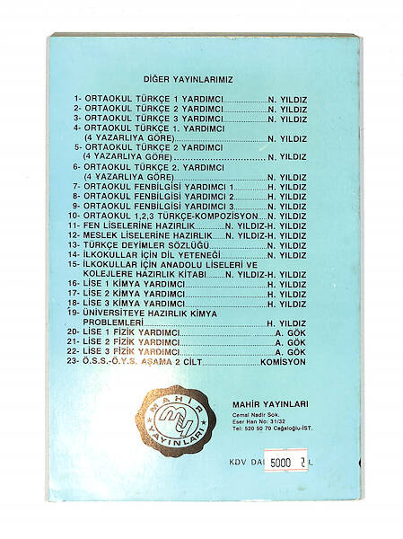 1980's Lise 3.Sınıf Anlatımlı-Çözümlü-Test Uygulamalı Fizik Yardımcı Kitabı NDR99773 - 3