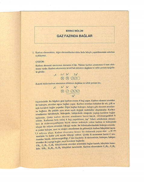 1980's Lise 3.Sınıf Çözümlü Kimya Kitabı NDR99782 - 2