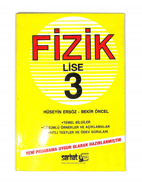 1980's Lise 3.Sınıf Fizik Kitabı *Temel Bilgiler,Yanıtlı Testler Ve Ödev Soruları* NDR99775 - 1