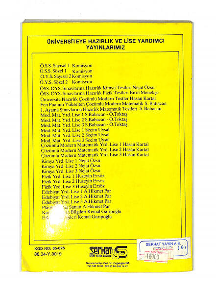 1980's Lise 3.Sınıf Fizik Kitabı *Temel Bilgiler,Yanıtlı Testler Ve Ödev Soruları* NDR99775 - 3