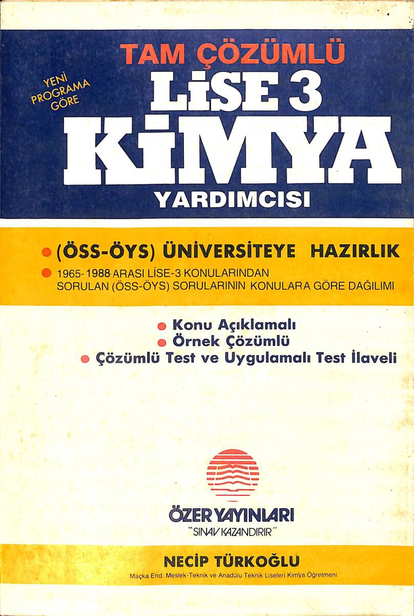 1980's Lise 3.Sınıf Kimya Yardımcısı Kitabı NDR99984 - 1