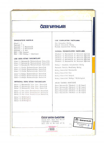 1980's Lise 3.Sınıf Tam Çözümlü Kimya Yardımcısı Kitabı *Konu Açıklamalı,Örnek Çözümlü* NDR99777 - 3