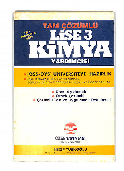 1980's Lise 3.Sınıf Tam Çözümlü Kimya Yardımcısı Kitabı *Konu Açıklamalı,Örnek Çözümlü* NDR99777 - 4