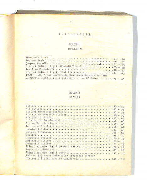 1980's Lise 3.Sınıf Tam Çözümlü Matematik Yardımcısı Kitabı *Konu Açıklamalı-Örnek Çözümlü* NDR99783 - 2