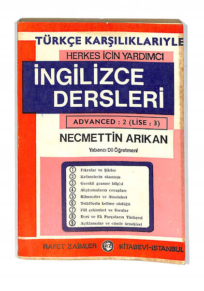 1980's Lise 3.Sınıf Türkçe Karşılıklarıyle Herkes İçin Yardımcı İngilizce Dersleri Kitabı NDR99776 - 4