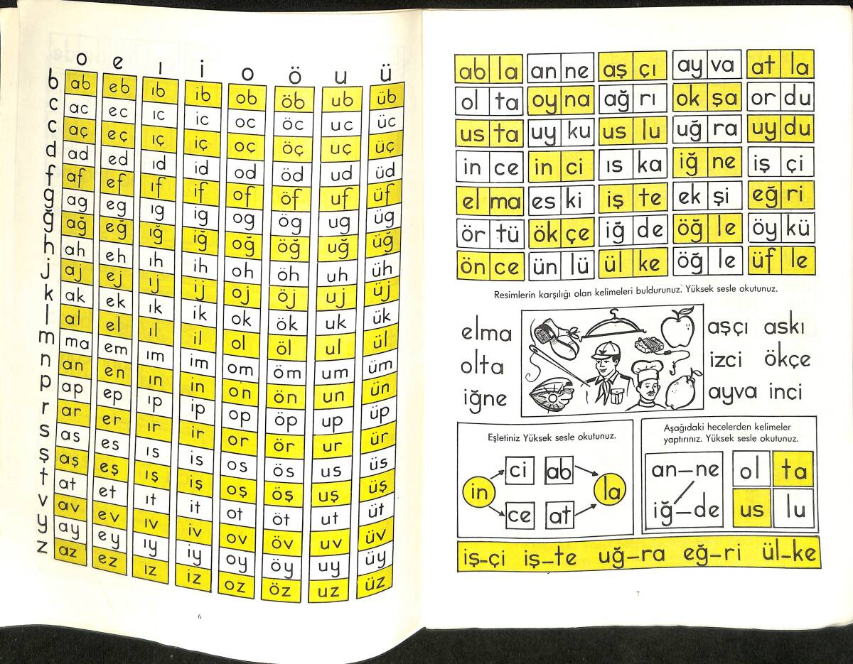 1980's Oğuzkan Kelime ve Hece Kitabı NDR99947 - 2
