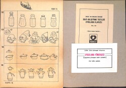 1980's Okul ve Okuma Öncesi Zeka Geliştirme Testleri 5-7 Yaş Bütün-Parça Kavramı Tamamlama Boyama Kitabı No: 2A NDR100552 - 2