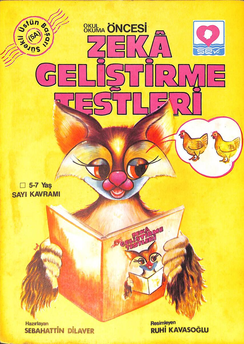 1980's Okul ve Okuma Öncesi Zeka Geliştirme Testleri 5-7 Yaş Sayı Kavramı Boyama Kitabı No: 5A NDR100545 - 1