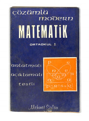 1980's Ortaokul 1.Sınıf Çözümlü Modern Matematik Kitabı NDR99757 - 1