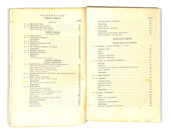 1980's Ortaokul 1.Sınıf Çözümlü Modern Matematik Kitabı NDR99757 - 2