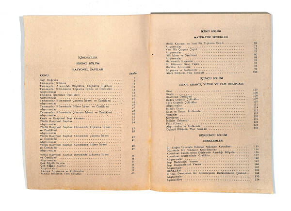 1980's Ortaokul 2.Sınıf Çözümlü Modern Matematik Kitabı *Çözümlü,Yanıtlı 1500 Soru* NDR99742 - 2