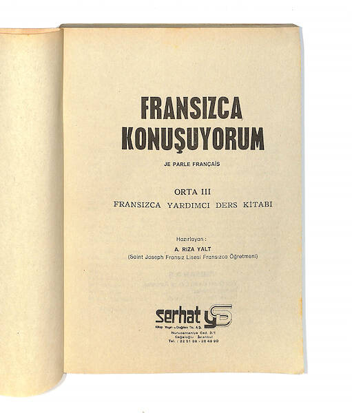 1980's Ortaokul 3.Sınıf Fransızca Yardımcı Ders Kitabı NDR99735 - 2