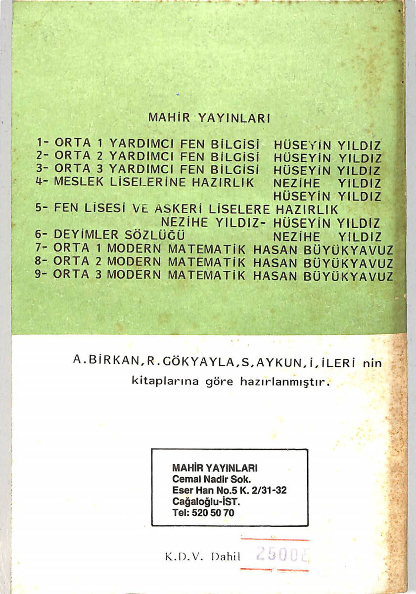 1980's Ortaokul 3.Sınıf Türkçe Yardımcı Ders Kitabı NDR99734 - 3