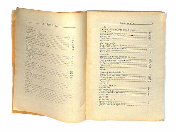 1980's ÖSS-ÖYS Birinci Ve İkinci Aşama Sınavlarına Hazırlık Kimya Kitabı NDR99785 - 2