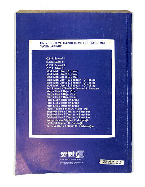 1980's ÖSS-ÖYS Birinci Ve İkinci Aşama Sınavlarına Hazırlık Kimya Kitabı NDR99785 - 3