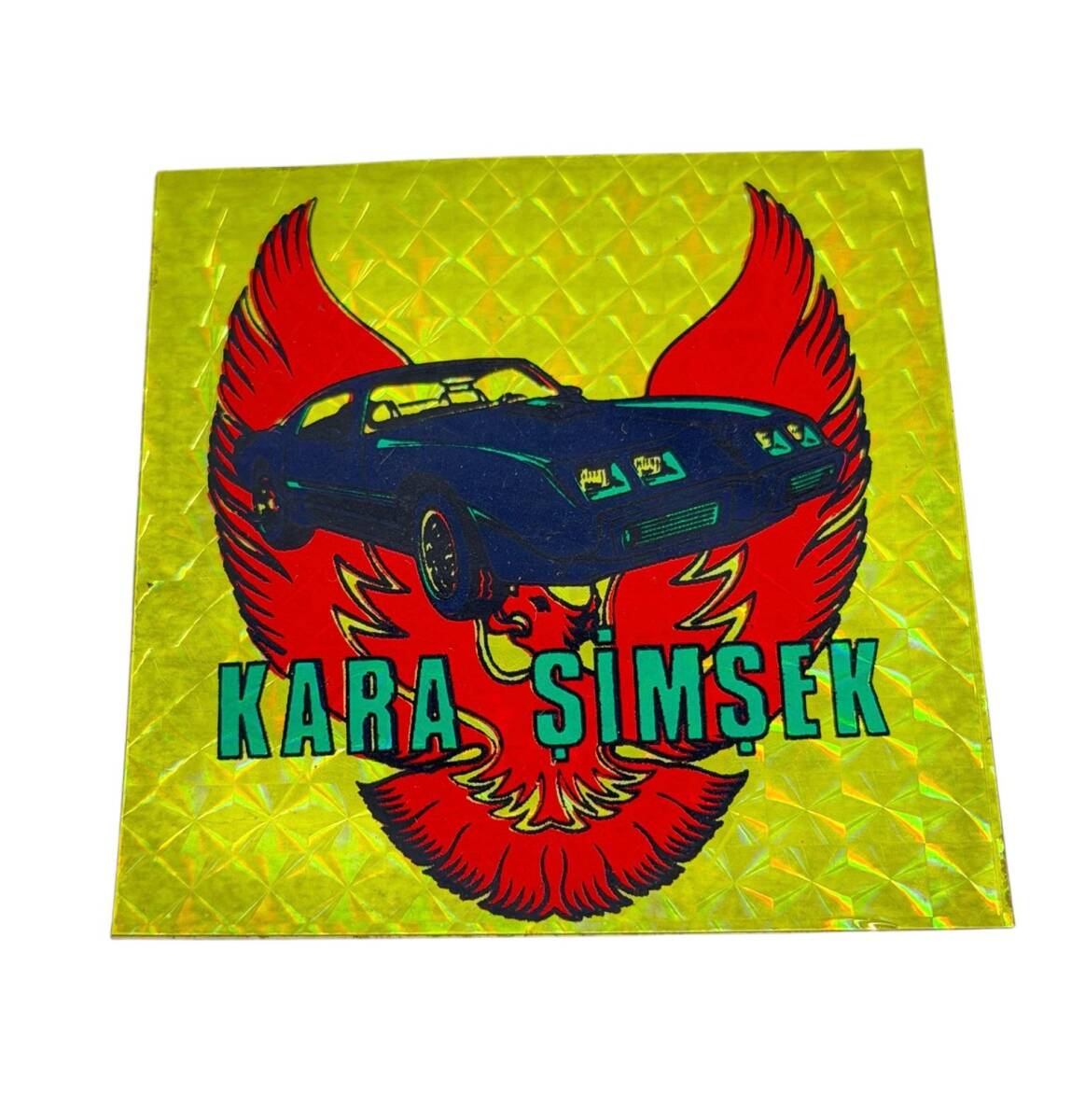 1980's Reflektörlü (Kedi Göz) Kara Şimşek Sticker Çıkartma AKS1855 - 1