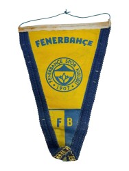 1980's Sarı-Lacivert Kumaş Flama/Bayrak AKS2217 - 3