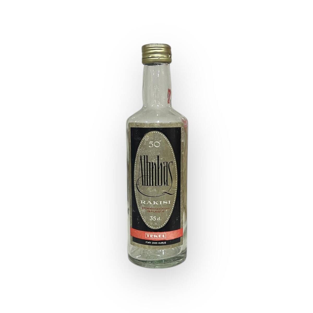 1980s Tekel Altınbaş Rakı 35cl 2000Krş Boş Şişe #AOB5140 - 2