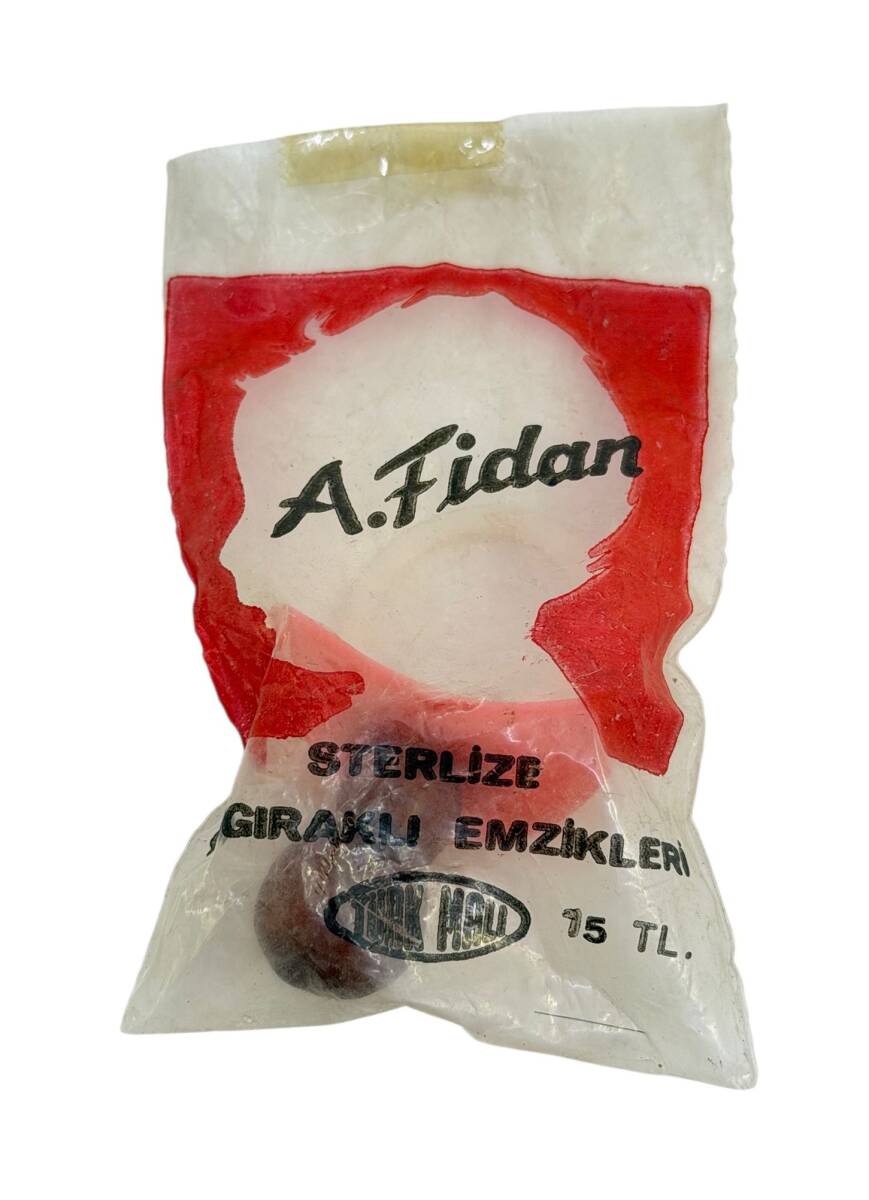 1980's Türk Malı A.Fidan Sterlize Çıngıraklı Emzikleri AOB5267 - 1