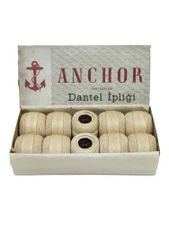 1980's Türk Malı Anchor Merserize Dantel İpliği (Dolu Kutu) AOB6334 - Gökçekoleksiyon