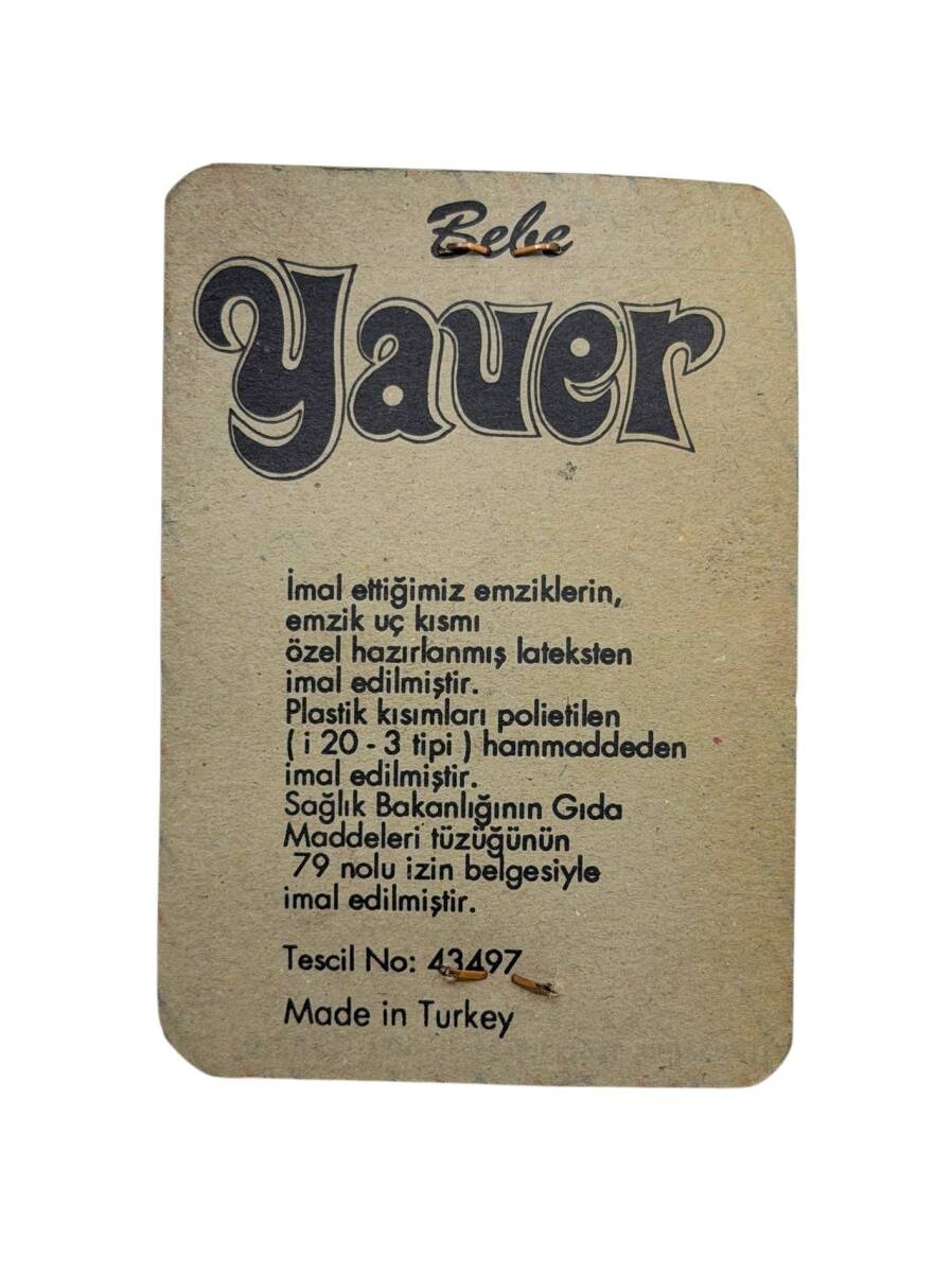 1980's Türk Malı Bebe Yaver Emzikleri AOB5263 - 2