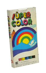 1980's Türk Malı Çavuşoğlu 6'lı Pastel Boya Seti (Kullanılmamış) AOB5098 - 2
