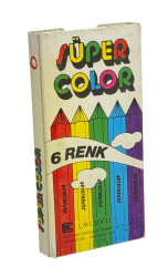 1980's Türk Malı Çavuşoğlu 6'lı Pastel Boya Seti (Kullanılmamış) AOB5098 - 3