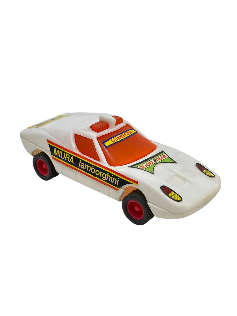 1980's Türk Malı Enhoş Plâstik Oyuncak Miura Lamborghini Yarış Aracı (Sıfır Ürün) AOB4591 - 4