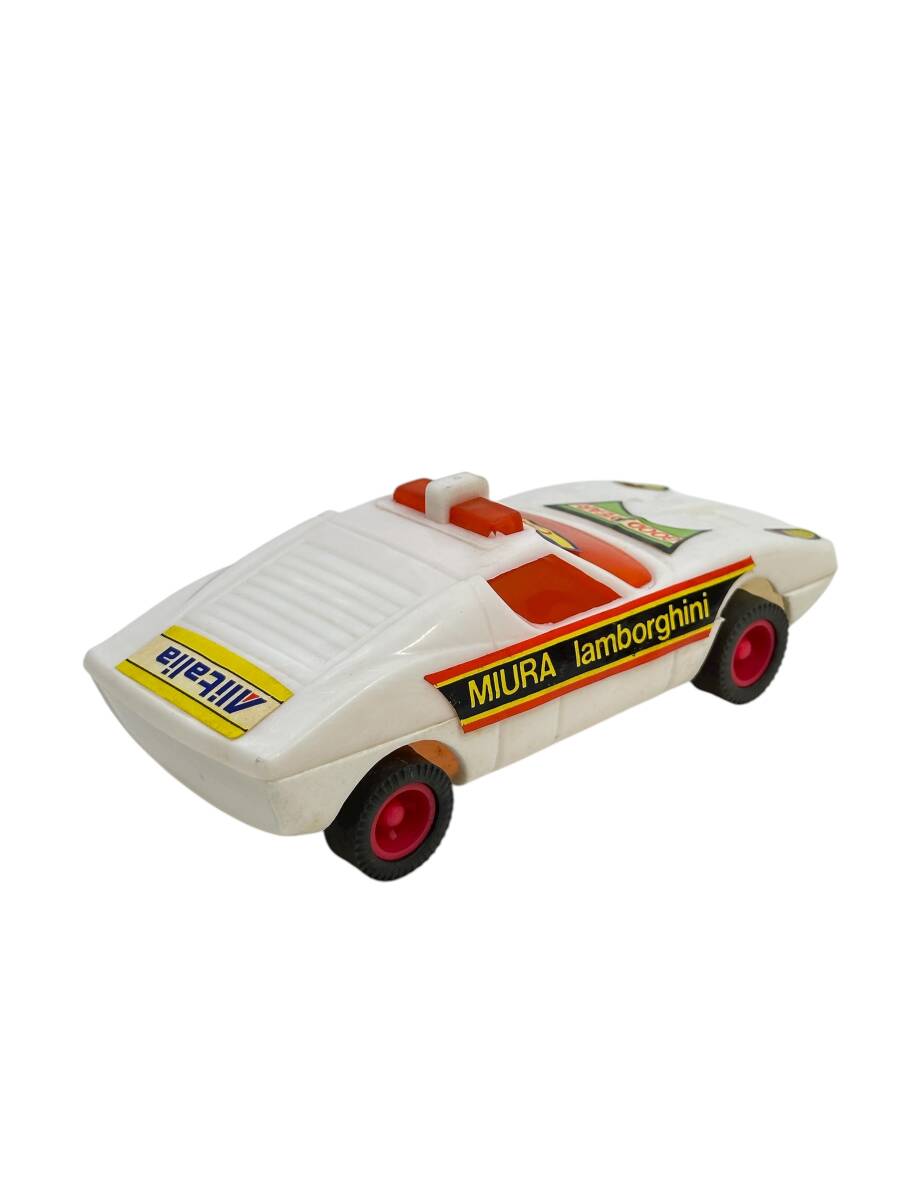 1980's Türk Malı Enhoş Plâstik Oyuncak Miura Lamborghini Yarış Aracı (Sıfır Ürün) AOB4591 - 5