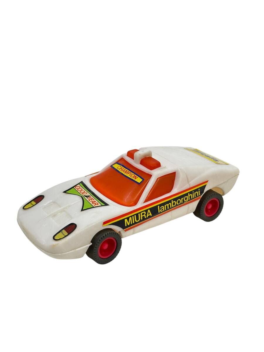 1980's Türk Malı Enhoş Plâstik Oyuncak Miura Lamborghini Yarış Aracı (Sıfır Ürün) AOB4591 - 8