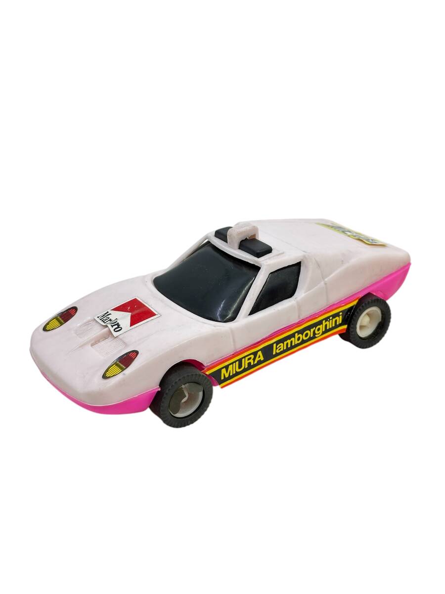 1980's Türk Malı Enhoş Plâstik Oyuncak Miura Lamborghini Yarış Aracı (Sıfır Ürün) AOB4592 - 7
