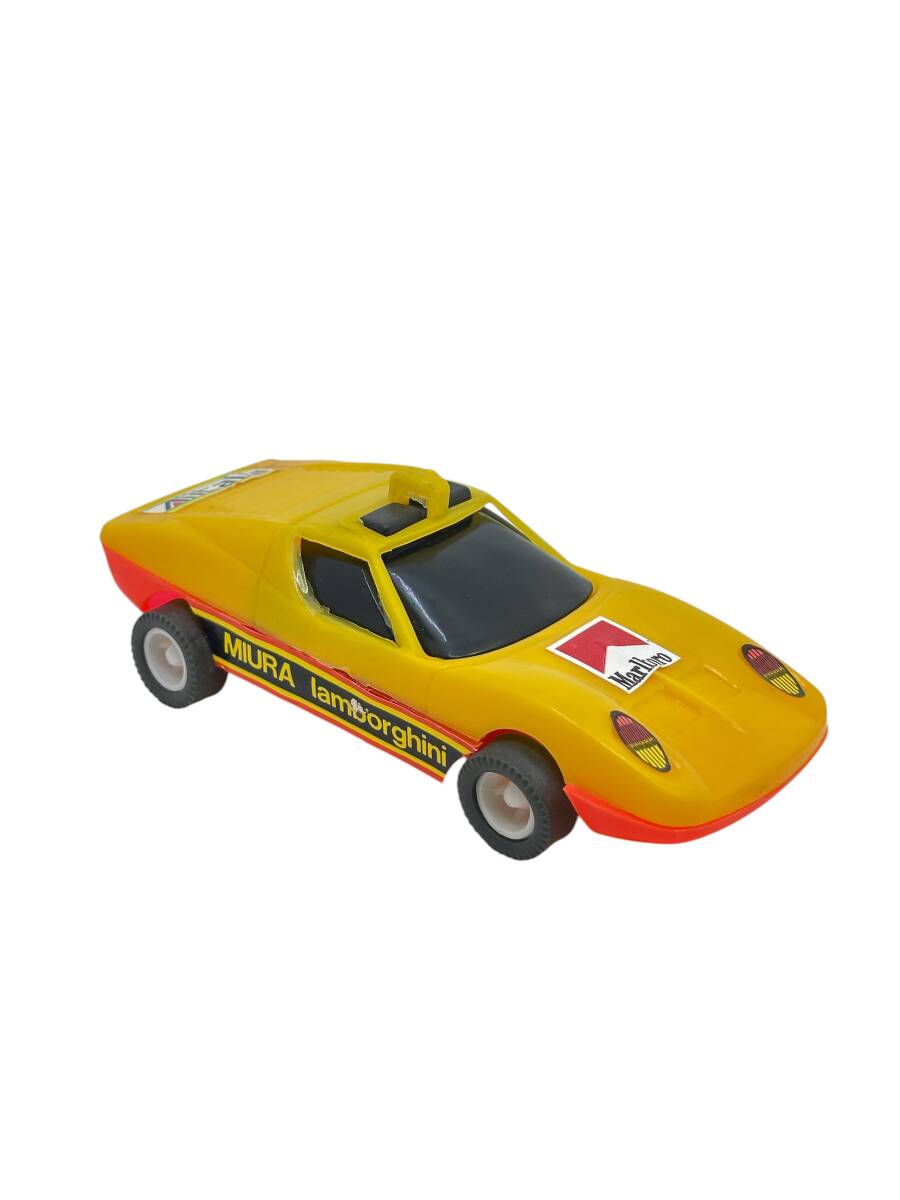 1980's Türk Malı Enhoş Plâstik Oyuncak Miura Lamborghini Yarış Aracı (Sıfır Ürün) AOB4593 - 3