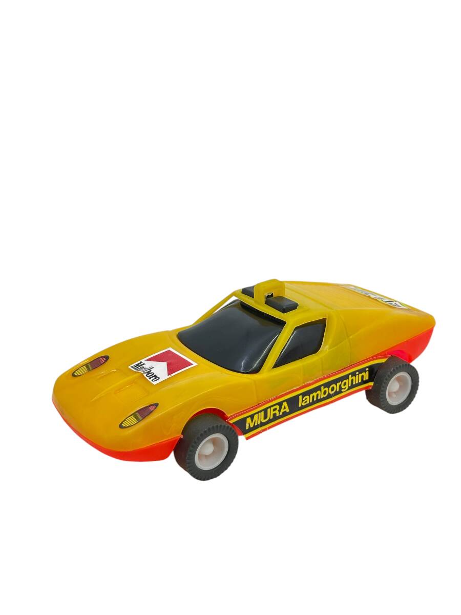 1980's Türk Malı Enhoş Plâstik Oyuncak Miura Lamborghini Yarış Aracı (Sıfır Ürün) AOB4593 - 6