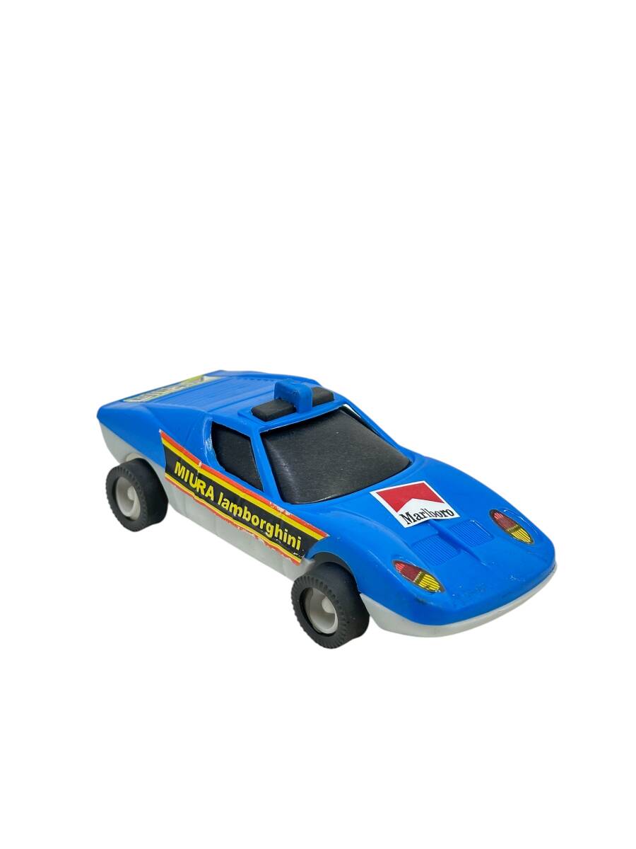 1980's Türk Malı Enhoş Plâstik Oyuncak Miura Lamborghini Yarış Aracı (Sıfır Ürün) AOB4594 - 4