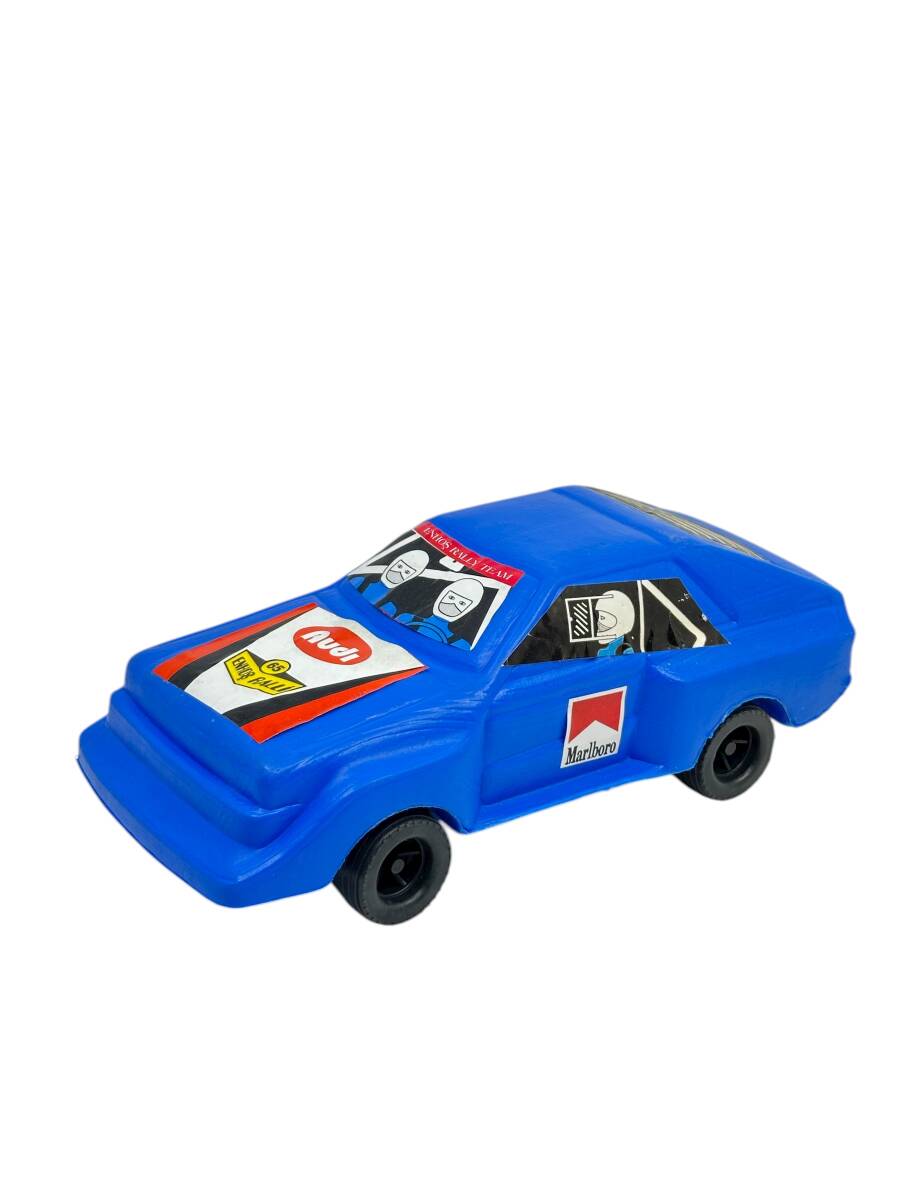 1980's Türk Malı Enhoş Üfleme Plâstik Oyuncak Audi Ralli Aracı (Sıfır Ürün) AOB4586 - 1