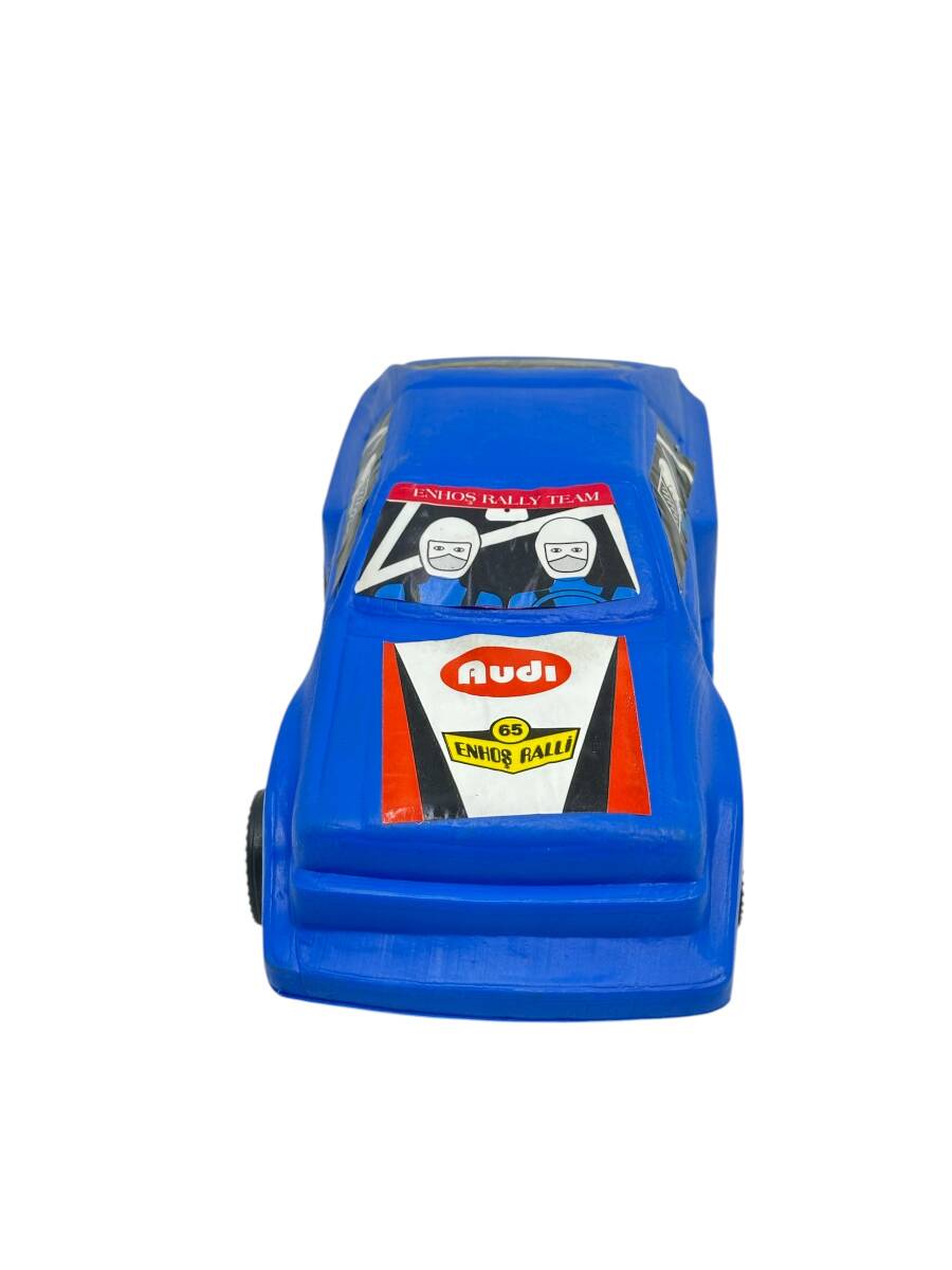 1980's Türk Malı Enhoş Üfleme Plâstik Oyuncak Audi Ralli Aracı (Sıfır Ürün) AOB4586 - 3