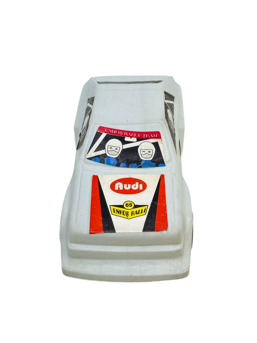1980's Türk Malı Enhoş Üfleme Plâstik Oyuncak Audi Ralli Aracı (Sıfır Ürün) AOB4587 - 3