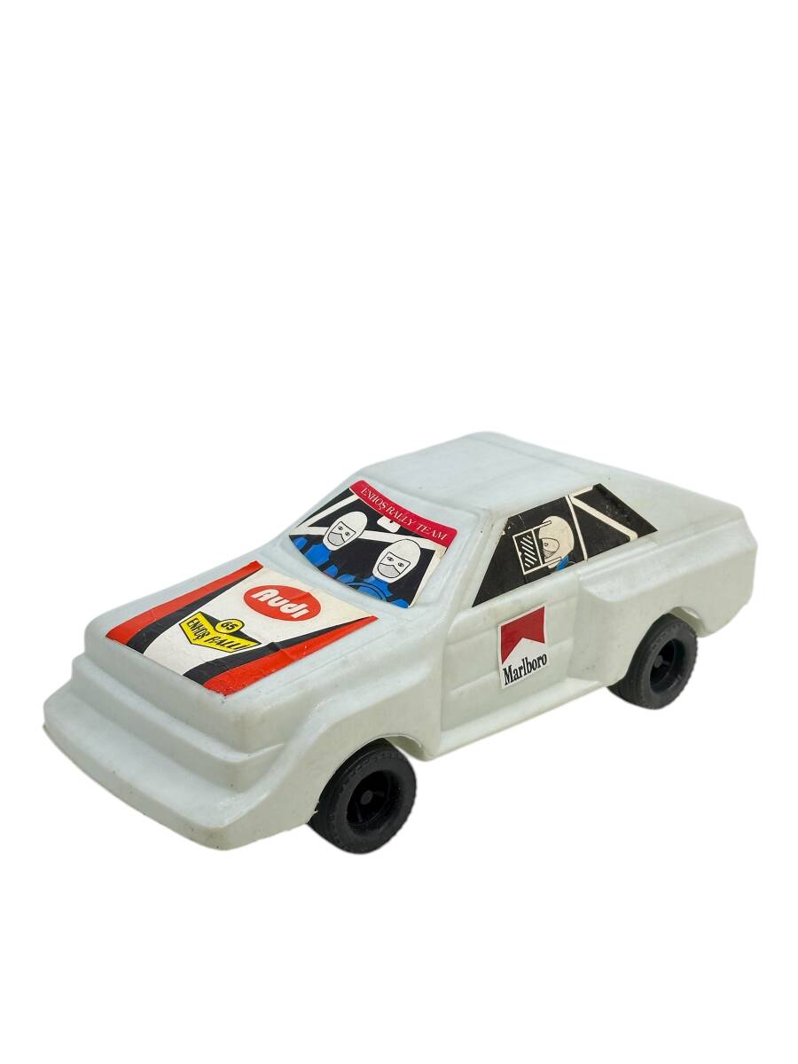 1980's Türk Malı Enhoş Üfleme Plâstik Oyuncak Audi Ralli Aracı (Sıfır Ürün) AOB4587 - 8