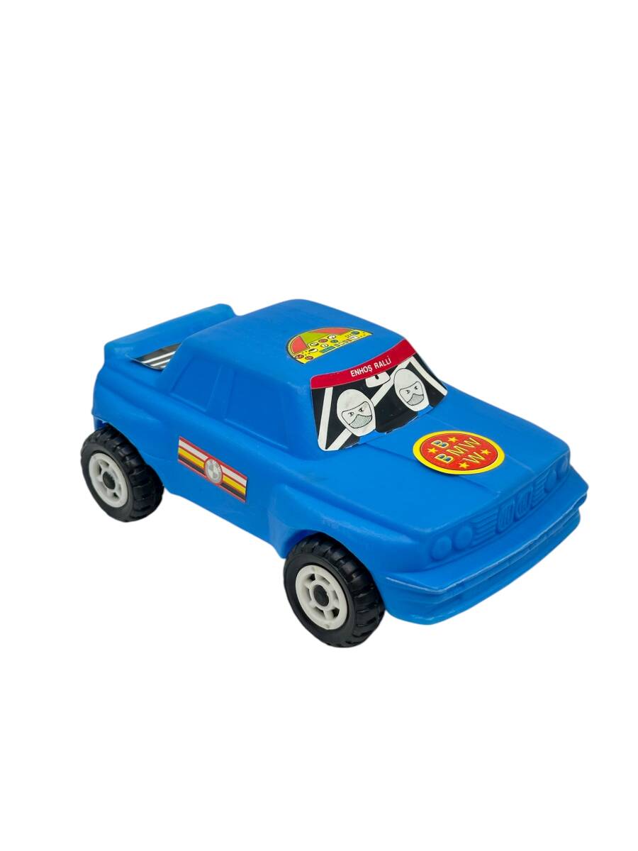 1980's Türk Malı Enhoş Üfleme Plâstik Oyuncak BMW Ralli Aracı (Sıfır Ürün) AOB4581 - 4
