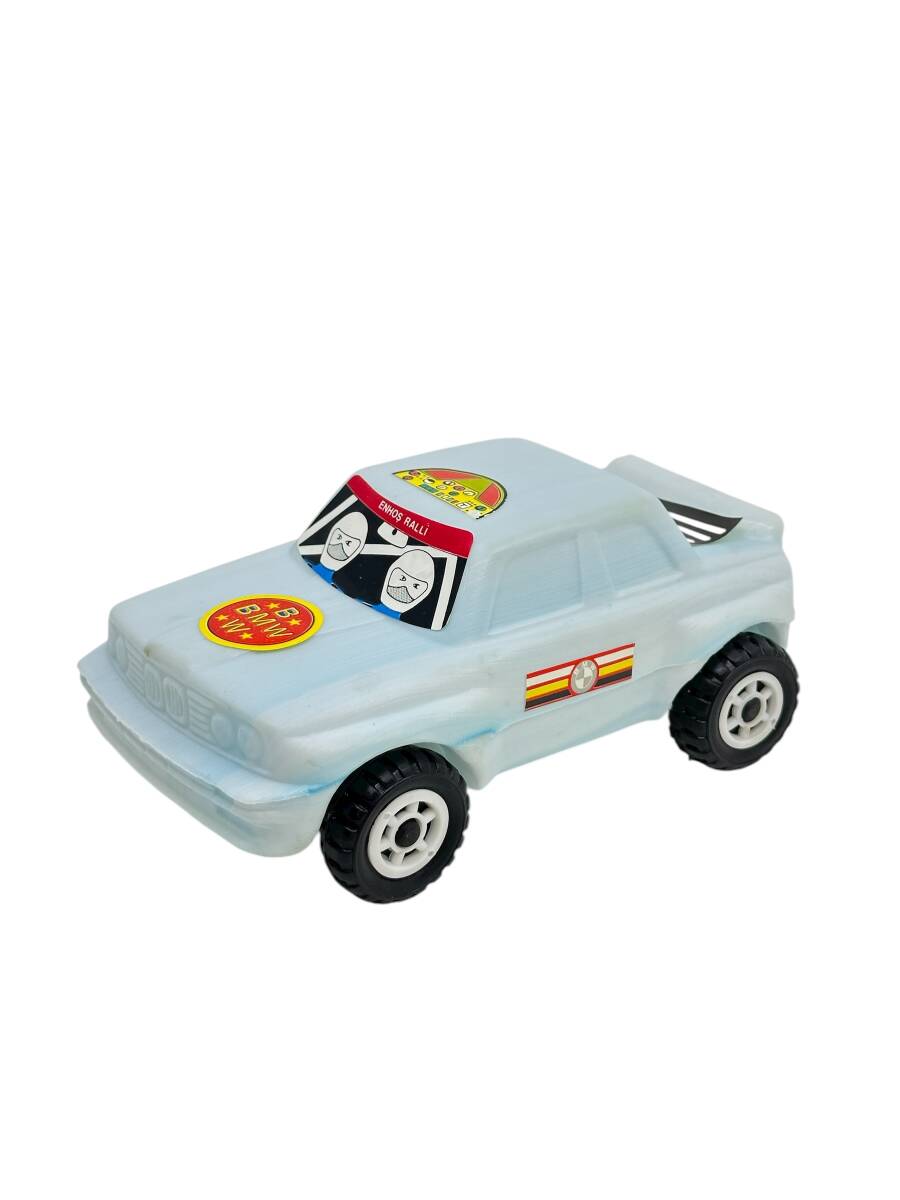 1980's Türk Malı Enhoş Üfleme Plâstik Oyuncak BMW Ralli Aracı (Sıfır Ürün) AOB4582 - 8