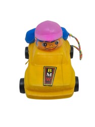 1980's Türk Malı Enhoş Üfleme Plâstik Oyuncak Telefonlu BMW Turbo Yarış Aracı (Sıfır Ürün) AOB4567 - 3