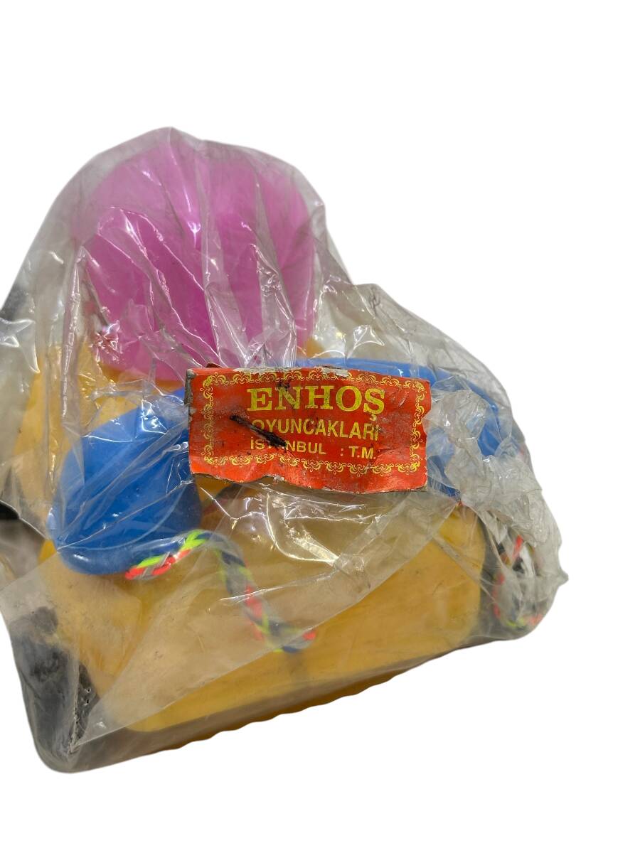 1980's Türk Malı Enhoş Üfleme Plâstik Oyuncak Telefonlu BMW Turbo Yarış Aracı (Sıfır Ürün) AOB4567 - 7